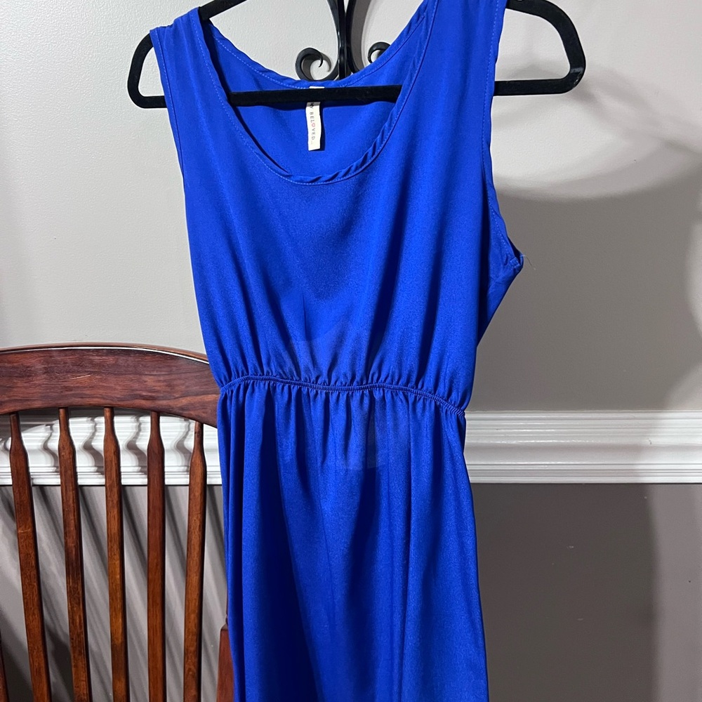 My Beloved Royal Blue Backless Dress